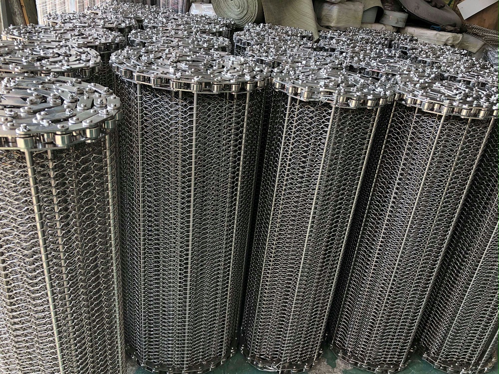 鏈桿式網帶 不銹鋼鏈條式網帶定制