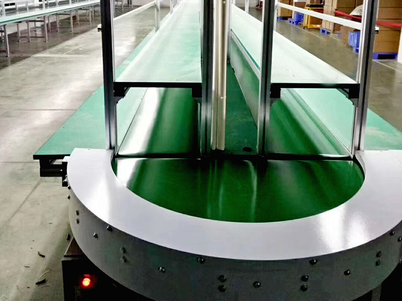 貨物輸送流水線,轉彎流水線